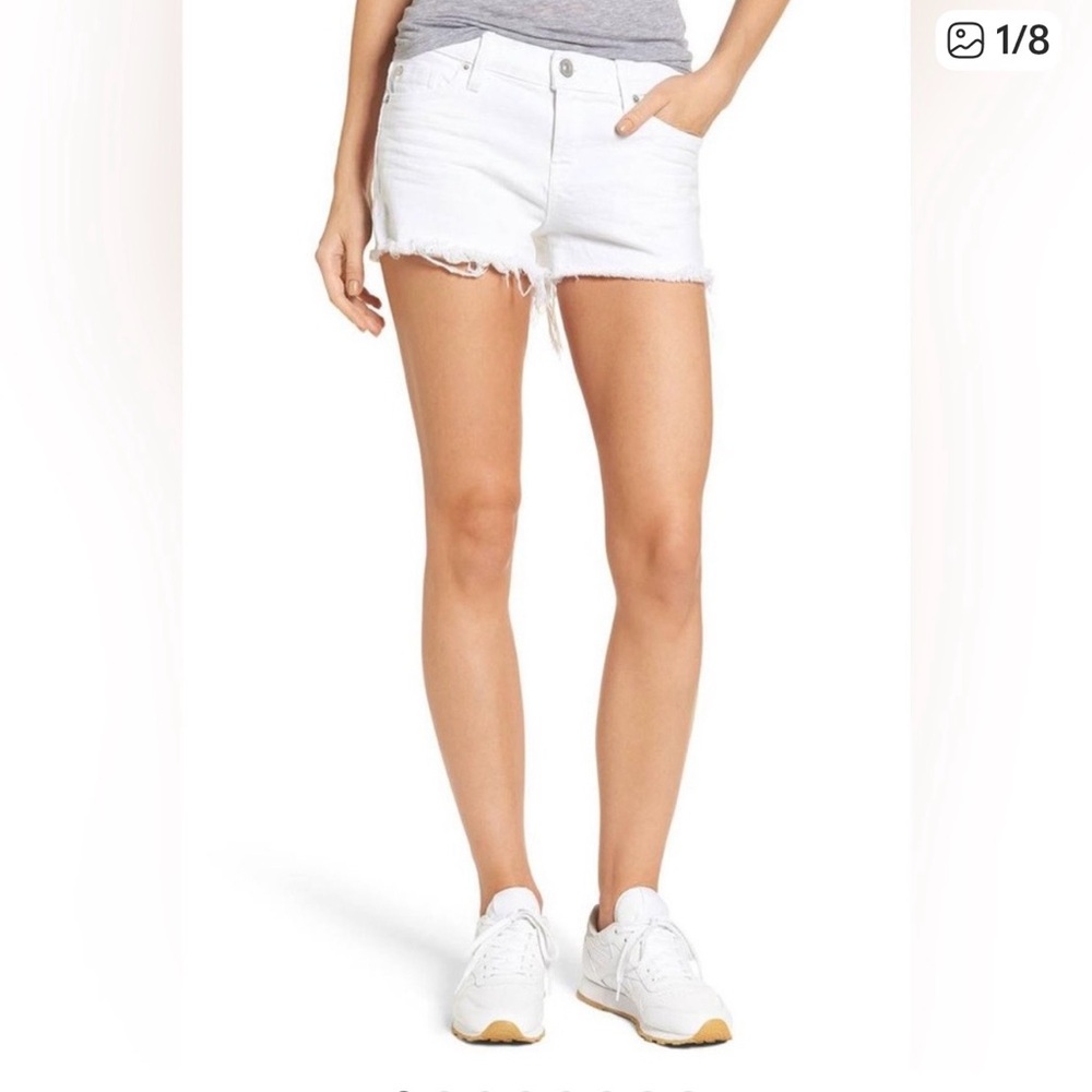 Hudson Los Angeles Women's White Denim Shorts Gemma 28